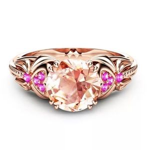 Cubic Zircon Rose Gold Color Ring For Women